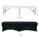 YOUR CHAIR COVERS Stretch Spandex 6 ft Lifetime Bench Cover Black Removable and Washable Stretch Fit Lifetime Bench Covers