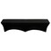 YOUR CHAIR COVERS Stretch Spandex 6 ft Lifetime Bench Cover Black Removable and Washable Stretch Fit Lifetime Bench Covers