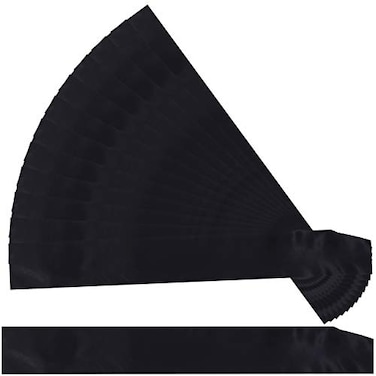 Patelai 12 Pieces Blank Satin Sashes Plain Sashes Party Accessory for Wedding Party DIY Supplies Black