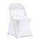 Peomeise Stretch Spandex Folding Chair Cover for Wedding Party Dining Banquet Event White6pcs