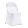 Peomeise Stretch Spandex Folding Chair Cover for Wedding Party Dining Banquet Event White6pcs
