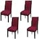 Fuloon 4 Pack Super Fit Stretch Removable Washable Short Dining Chair Protector Cover Seat Slipcover for Hotel Dining Room Ceremony Banquet Wedding Party
