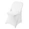 Ascoza 6 Pack White Spandex Folding Chair Covers in Stretch Washable Fabric for Wedding PartyHolidaysCelebration and Other Special Events