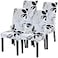 SearchI Dining Room Chair Covers Slipcovers Set of 4 Spandex Super Fit Stretch Removable Washable Kitchen Parsons Chair Covers Protector for Dining RoomHotelCeremonyFlower Pattern11