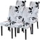 SearchI Dining Room Chair Covers Slipcovers Set of 4 Spandex Super Fit Stretch Removable Washable Kitchen Parsons Chair Covers Protector for Dining RoomHotelCeremonyFlower Pattern11