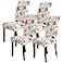 FORCHEER Dining Room Chair Covers for Dining Room Set of 4Stretch Dining Chair Cover for Dining Room Kitchen Washable Removable4PackPrinted Flower Pattern