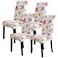 FORCHEER Dining Room Chair Covers for Dining Room Set of 4Stretch Dining Chair Cover for Dining Room Kitchen Washable Removable4PackPrinted Flower Pattern