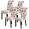 FORCHEER Dining Room Chair Covers for Dining Room Set of 4Stretch Dining Chair Cover for Dining Room Kitchen Washable Removable4PackPrinted Flower Pattern