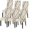 SearchI Dining Room Chair Covers Slipcovers Set of 6 Spandex Super Fit Stretch Removable Washable Kitchen Parsons Chair Covers Protector for Dining RoomHotelCeremonyFlower Pattern6