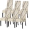 SearchI Dining Room Chair Covers Slipcovers Set of 6 Spandex Super Fit Stretch Removable Washable Kitchen Parsons Chair Covers Protector for Dining RoomHotelCeremonyFlower Pattern6