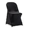 Peomeise Stretch Spandex Folding Chair Cover for Wedding Party Dining Banquet Event Black25pcs
