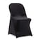 Peomeise Stretch Spandex Folding Chair Cover for Wedding Party Dining Banquet Event Black25pcs