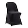 Peomeise Stretch Spandex Folding Chair Cover for Wedding Party Dining Banquet Event Black25pcs