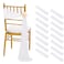 Fanqisi White Chair Sashes 16 Packs 8ft Long Aisle Wedding Chair Back Side Decorations Fabric Sheer Church Tulle Chairs Drapes Bulk