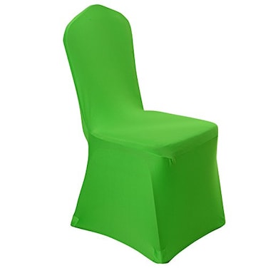 iEventStar Spandex Dining Chair Cover Covers Slipcovers for Wedding Banquet Green