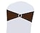 Boshen 100PCS Wedding Chair Decorations Stretch Chair Bows and Sashes for Party Ceremony Reception Banquet Spandex Chair Covers slipcovers 100 Coffee