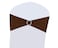 Boshen 100PCS Wedding Chair Decorations Stretch Chair Bows and Sashes for Party Ceremony Reception Banquet Spandex Chair Covers slipcovers 100 Coffee