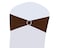 Boshen 100PCS Wedding Chair Decorations Stretch Chair Bows and Sashes for Party Ceremony Reception Banquet Spandex Chair Covers slipcovers 100 Coffee