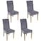 Smiry Velvet Stretch Chair Covers for Dining Room Set of 4 Soft Fit Removable Washable Kitchen Parsons Chair Slipcover Protector Silver Grey