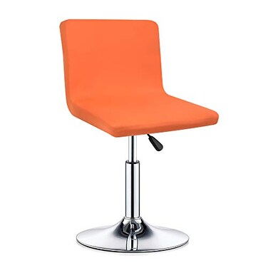 Deisy Dee Stretch Chair Cover Slipcovers for Low Short Back Chair Bar Stool Chair C114 Orange