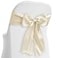 Lann's Linens Lanns Linens 10 Elegant Satin WeddingParty Chair Cover SashesBows Ribbon Tie Back Sash Ivory