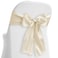 Lann's Linens Lanns Linens 10 Elegant Satin WeddingParty Chair Cover SashesBows Ribbon Tie Back Sash Ivory