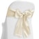 Lann's Linens Lanns Linens 10 Elegant Satin WeddingParty Chair Cover SashesBows Ribbon Tie Back Sash Ivory