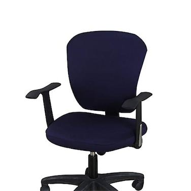 Jinzio Computer Office Chair Cover Split Protective Stretchable Cloth Polyester Universal Desk Task Chair Chair Covers Stretch Rotating Chair Slipcover Navy