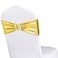 WENSINL Spanedx Gold Chair Sashes 50 Pack for Wedding Party Elastic Chair Bands Bows Decorations Without White Chair Covers Metallic Gold