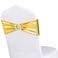 WENSINL Spanedx Gold Chair Sashes 50 Pack for Wedding Party Elastic Chair Bands Bows Decorations Without White Chair Covers Metallic Gold