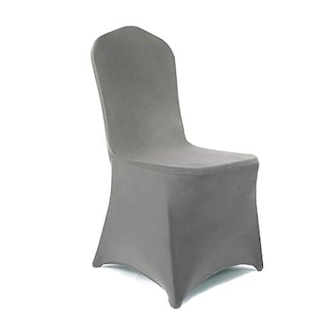 Peomeise 12pcs Stretch Spandex Chair Cover for Wedding Party Dining Banquet Event Grey 12