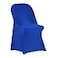 Peomeise Stretch Spandex Folding Chair Cover for Wedding Party Dining Banquet Event Royal Blue25pcs