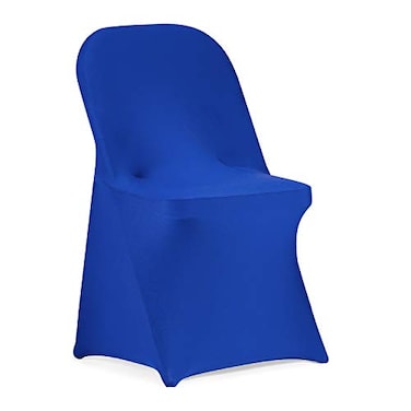 Peomeise Stretch Spandex Folding Chair Cover for Wedding Party Dining Banquet Event Royal Blue25pcs