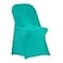 Peomeise Stretch Spandex Folding Chair Cover for Wedding Party Dining Banquet Event Turquoise25pcs