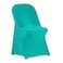 Peomeise Stretch Spandex Folding Chair Cover for Wedding Party Dining Banquet Event Turquoise25pcs