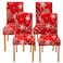 Ogrmar 4PCS Stretch Removable Washable Dining Room Chair Protector Slipcovers Christmas DecorationHome Decor Dining Room Seat Cover