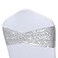 Poise3EHome Silver Sequin Chair Sashes Double Sided Glitter Folding Chair Covers Bow for Baby Shower Party Wedding Banquet Reception Decorations 20 PCS