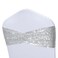 Poise3EHome Silver Sequin Chair Sashes Double Sided Glitter Folding Chair Covers Bow for Baby Shower Party Wedding Banquet Reception Decorations 20 PCS