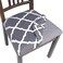 SearchI Seat Covers for Dining Room Chairs Stretch Printed Chair Seat Covers Set of 4 Removable Washable Upholstered Chair Seat Protector Cushion Slipcovers for Kitchen OfficeGreyWhite