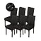 Genina Waterproof Chair Covers for Dining Room Dining Chair Covers Kitchen Parsons Chair Covers Black 6 PCS