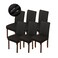 Genina Waterproof Chair Covers for Dining Room Dining Chair Covers Kitchen Parsons Chair Covers Black 6 PCS