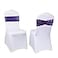 Eternal Beauty Set of 20 Sequin Sashes Bow Purple Chair Sashes for Wedding Party Chairs Decorations