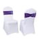 Eternal Beauty Set of 20 Sequin Sashes Bow Purple Chair Sashes for Wedding Party Chairs Decorations