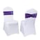 Eternal Beauty Set of 20 Sequin Sashes Bow Purple Chair Sashes for Wedding Party Chairs Decorations