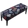 Fuloon Stretch Dining Bench Cover AntiDust Removable Bench Slipcover Washable Seat Cushion Protector for Bedroom Kitchen Hotel Banquet Dark Blue