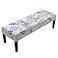 Fuloon Stretch Dining Bench Cover AntiDust Removable Bench Slipcover Washable Seat Cushion Protector for Bedroom Kitchen Hotel Banquet Milky White