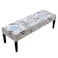 Fuloon Stretch Dining Bench Cover AntiDust Removable Bench Slipcover Washable Seat Cushion Protector for Bedroom Kitchen Hotel Banquet Milky White