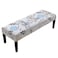 Fuloon Stretch Dining Bench Cover AntiDust Removable Bench Slipcover Washable Seat Cushion Protector for Bedroom Kitchen Hotel Banquet Milky White