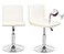 Deisy Dee Waterproof Bar Stool Chair Covers PU Leather Barstools Chair Covers Spandex Slipcover for Short Stool Chairs Cream 2