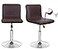 Deisy Dee Waterproof Bar Stool Chair Covers PU Leather Barstools Chair Covers Spandex Slipcover for Short Stool Chairs Coffee 2